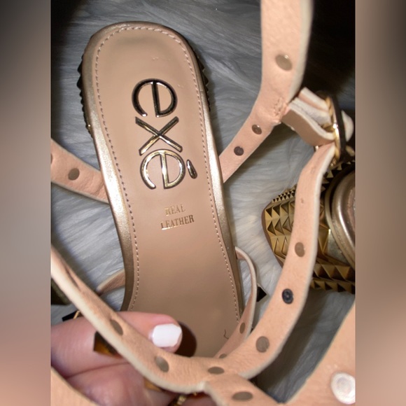 Exé Gold studded heels - Picture 2 of 6